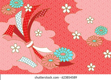 Background image of Japanese traditional pattern