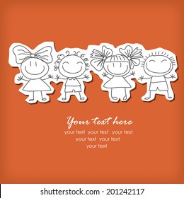  background with the image of laughing children 