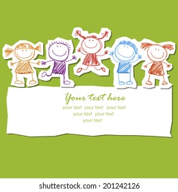  background with the image of laughing children