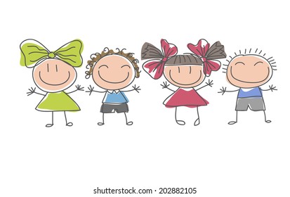  background with the image of laughing children