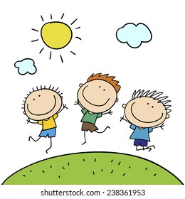 background with the image of laughing children