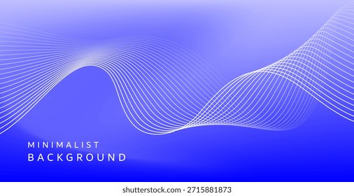 La Imagen de fondo es un azul claro con líneas blancas onduladas en un degradado azul celeste. Los colores son sencillos y limpios, con un mínimo detalle, haciendo hincapié en la tranquilidad.