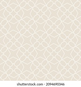 Background image with linear decorative ornament on a light beige background for your design projects, seamless pattern, wallpaper textures with flat design. Vector illustration