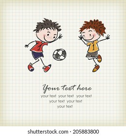 background with the image of a little boy with a soccer ball