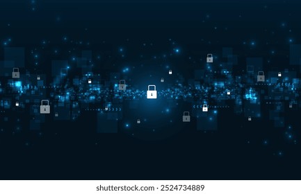 Antecedentes Imagen de la tecnología de bloqueo y seguridad de la red Inicio de sesión de comunicación en línea