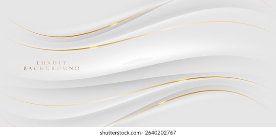 The background image is in a luxurious and simple style, mainly using white and light gray tones. There are some curved lines that move gently and smoothly on the surface.