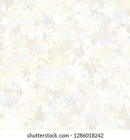 Background image made of star shapes in various colors. Background for fabric, textile, cloth, wrapping design. Vector illustration.