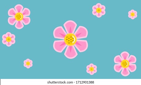 Background image of many bright pink flowers