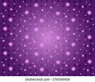 Background image of many pink stars on a maroon background.