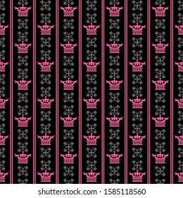 Background image. Modern style. Template for your design, wallpaper texture. Seamless pattern. Colors: silver, black, pink. Vector illustration.