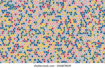 Background image of mosaic glass arranged in irregular shapes. Background image for design of wallpaper, covers,banner.