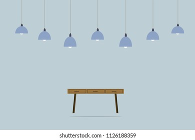 Background image Office and office Works pretty well. Illustrations and Vectors
