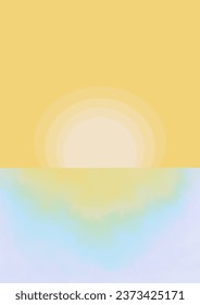 Background image with a pattern of the sun going down light hits the surface of the water.