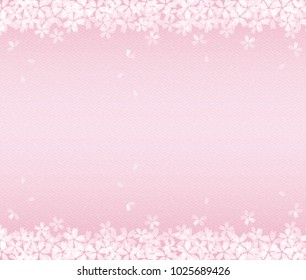 Background image of pink cherry bloosom with copy space