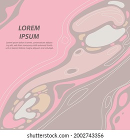 Background image is in pink and gray tones. Stylish color palette. Abstract. Vector