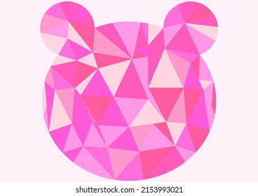 The background image is in pink tones. Use shapes as images for graphics