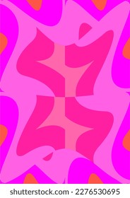The background image is in pink tones, using shapes to arrange. Composition with gradation used for graphics