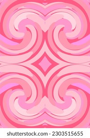 The background image is in pink tones, using shapes to arrange. Composition with gradation used for graphics