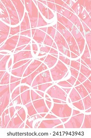 The background image is in pink tones, using shapes to arrange. Composition with gradation used for graphics