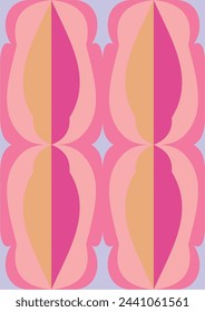 The background image is in pink tones, using shapes to arrange. Composition with gradation used for graphics