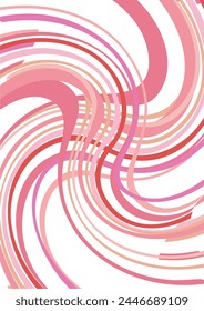 The background image is in pink tones, using shapes to arrange. Composition with gradation used for graphics