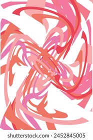 The background image is in pink tones, using shapes to arrange. Composition with gradation used for graphics