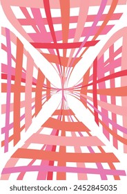 The background image is in pink tones, using shapes to arrange. Composition with gradation used for graphics
