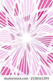The background image is in pink tones, using shapes to arrange. Composition with gradation used for graphics