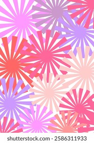 The background image is in pink tones, using shapes to arrange. Composition with gradation used for graphics