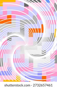 The background image is in pink tones, using shapes to arrange. Composition with gradation used for graphics