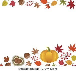 Background image of pumpkin and autumn leaves
