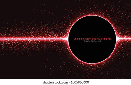 Background image with Red light flares. Vector illustration.