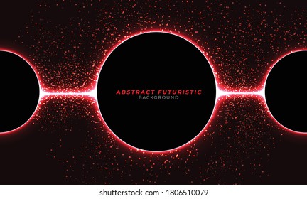 Background image with Red light flares. Vector illustration.