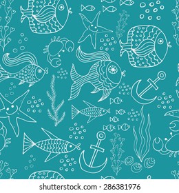 background with the image of sea fish
