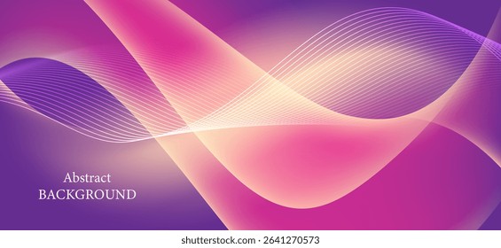 The background image is in shades of purple, pink and pastel. It is bright and attractive. The curves and detailed lines create a sense of movement and artistry to the image.