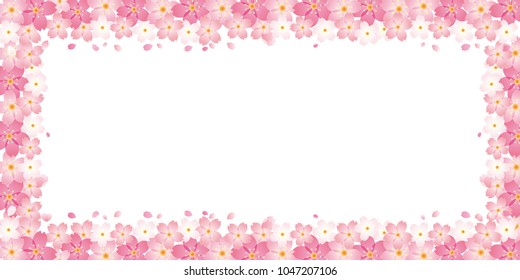 Background image of spring image, cherry blossom, petal, Yoshino cherry tree, promotion tool, for pop advertisement