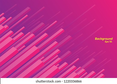 Background image Three-dimensional squares pink purple.Eps10 vector.