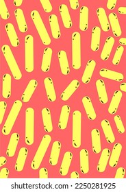 The background image uses alternate shapes to form an image on the pink background.