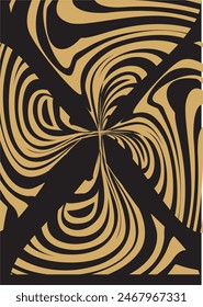 The background image uses black and lines. Gold color creates images used in decoration.