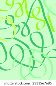 The background image uses lines to create the image. Green tones are used in graphics.