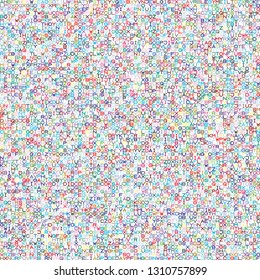 Background image using English alphabet in various colors. Background for fabric, textile, cloth, clothing, shirts, wrapping design. Vector illustration.