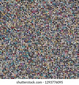 Background image using Korean language(Hangul,Hangeul) alphabet in various colors. Background for fabric, textile, cloth, clothing, shirts, wrapping design. Vector illustration.