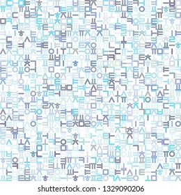 Background image using Korean language(Hangul,Hangeul) alphabet in various colors. Background for fashion, wrapping design. Vector illustration.