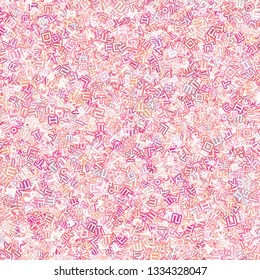 Background image using Korean language(Hangul,Hangeul) alphabet in various colors. Repeated arrangement of characters of various sizes and angles. Background for fabric, textile, wrapping design.