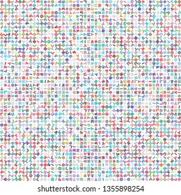 Background image using Korean language(Hangul,Hangeul) alphabet that rotates around the center. Background for fabric, textile, cloth, wrapping design. Vector illustration.