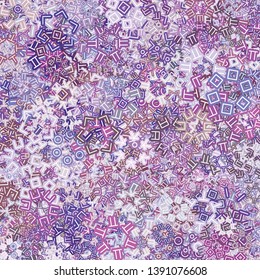 Background image using Korean language(Hangul,Hangeul) alphabet in various colors. Repeated arrangement of characters of various sizes and angles. Background for fabric, textile, wrapping design.
