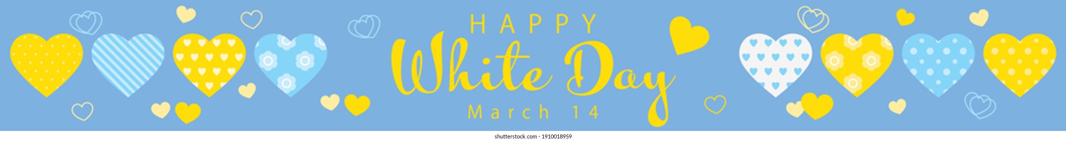 Background image of various heart of White Day