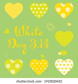 Background image of various heart of White Day