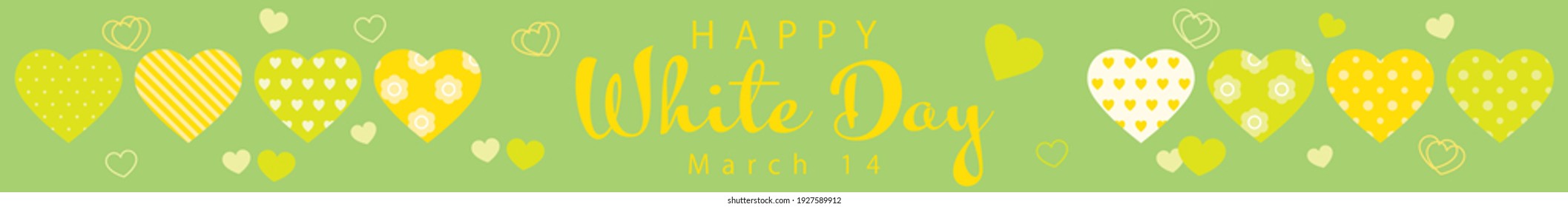 Background image of various heart of White Day
