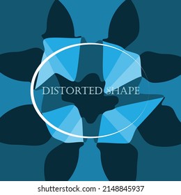 background image, vector, polygon, cyan blue black, floral pattern